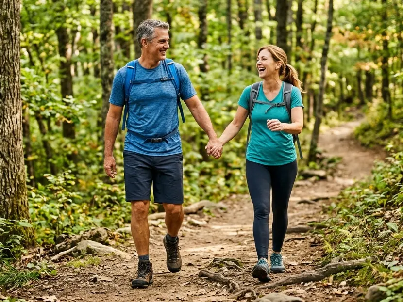 Couple walking together